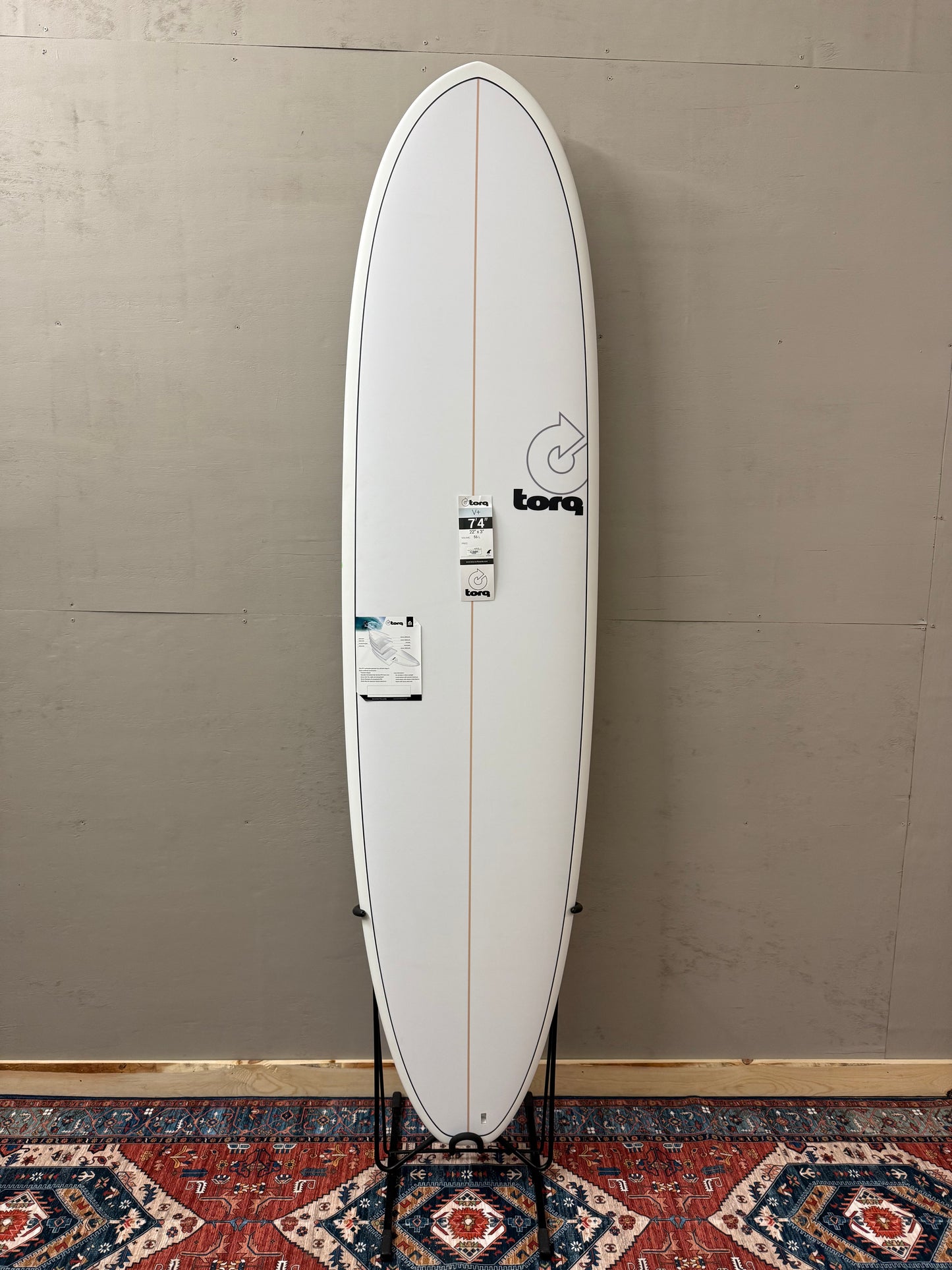 Torq Fun V+ 7'4" X 22" X 3" | 53L | TET Epoxy Surfboard - White