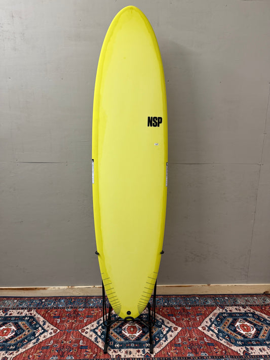 NSP Protech Fun 7'2" X 21 ¹/₂" X 2 ³/₄" | 49L | Epoxy Surfboard - Lemon