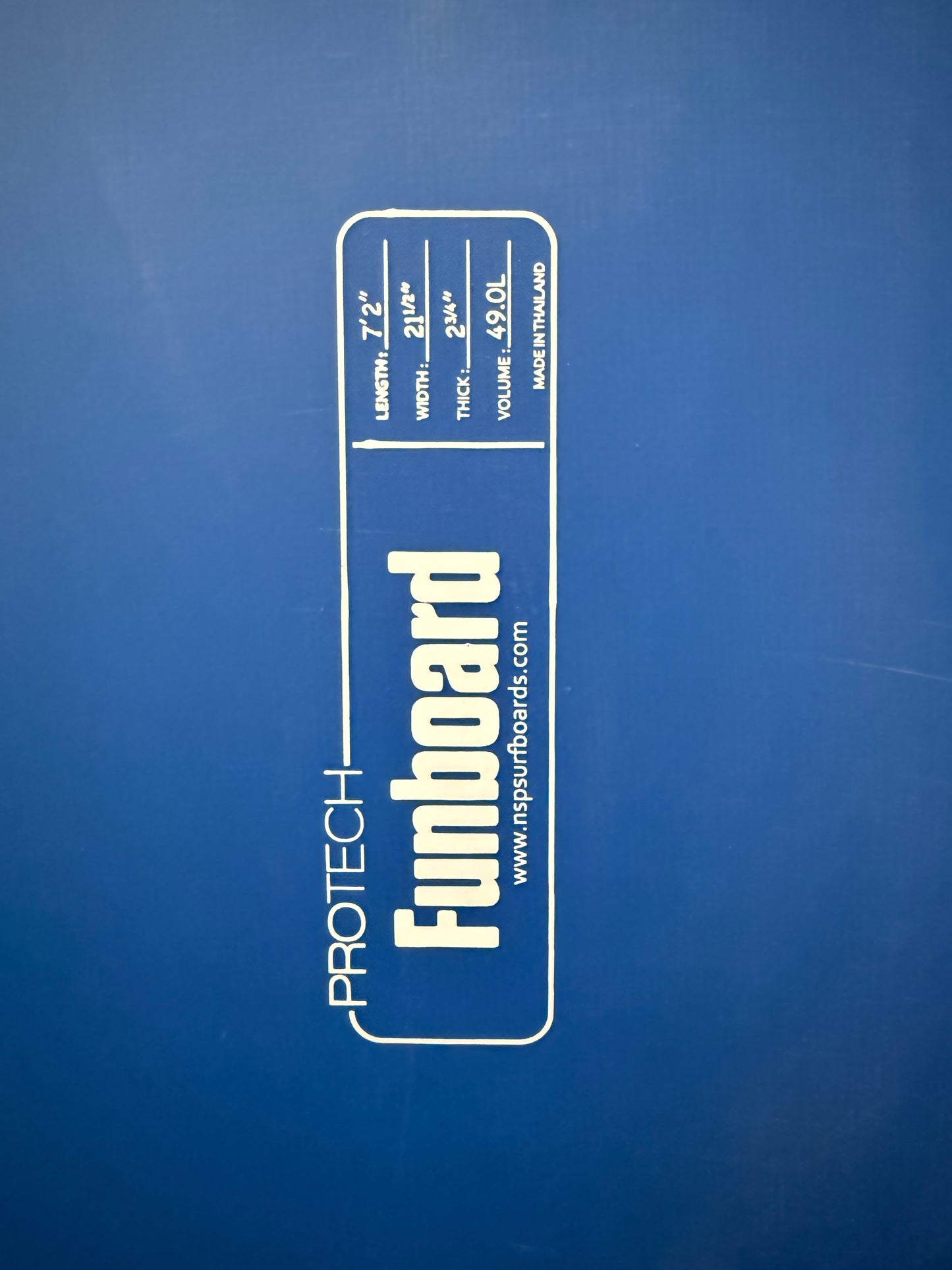 NSP Protech Fun 7'2" X 21 ½ X 2 ¾ | 49L | Epoxy Surfboard - Blue