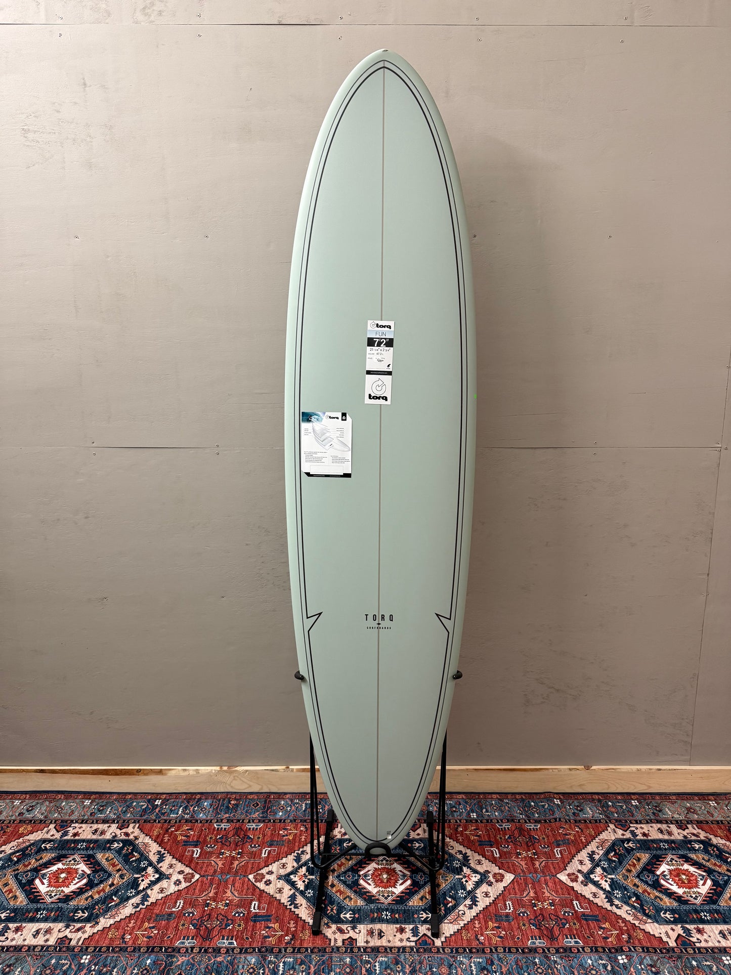 Torq Mod Fun 7'2" X 21 ¼ X 2 ¾ | 47.2L | TET Epoxy Surfboard - Grey
