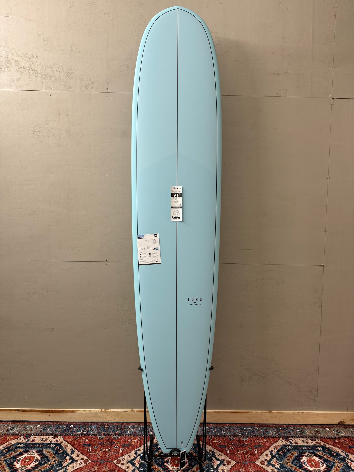 Torq Don Nose Rider 9'1" X 23" X 3 ¹/₈" | 77L | TET Epoxy Surfboard - Powder Blue