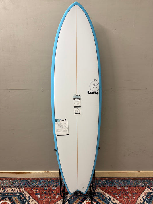 Torq Fish 6'6" X 21 X 2 ⁵/₈ | 37.6L | Epoxy Surfboard - Blue Rail