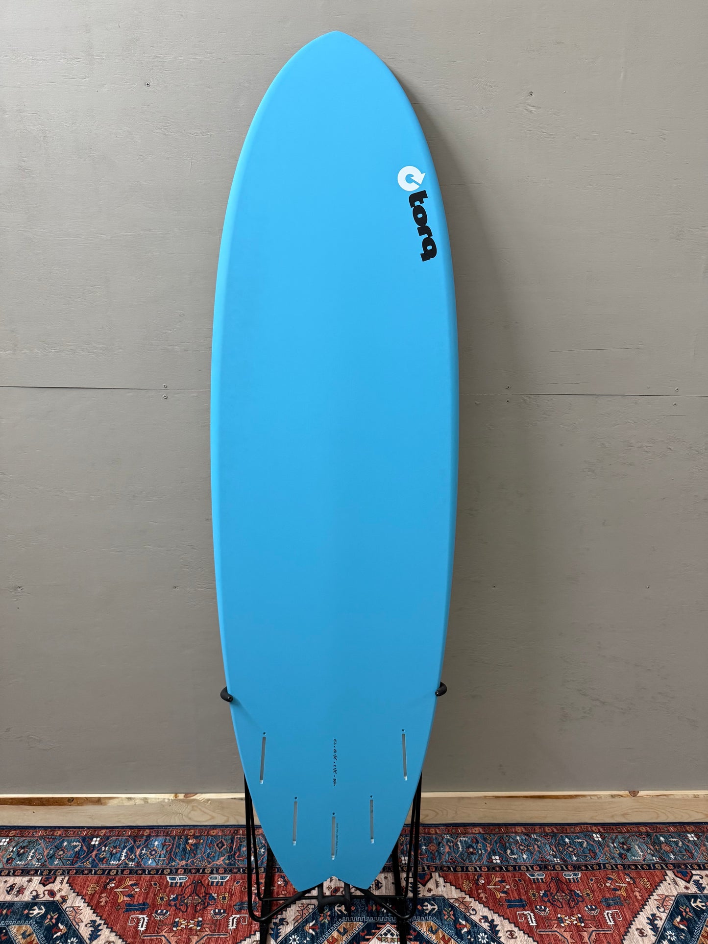 Torq Fish 6'3" X 20 ½ X 2 ⁵/₈ | 36L | Epoxy Surfboard - Miami Blue Rail