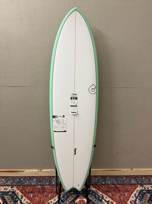 Torq Fish 6'3" X 20 ½ X 2 ⁵/₈ | 36L | Epoxy Surfboard- Sea Green Rail