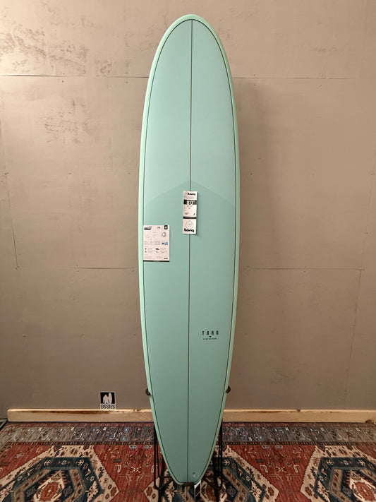 Torq Longboard 8'0" X 22" X 3" | 60L | TET Epoxy Surfboard - Seaglass