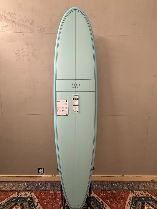 Torq Longboard 8'0" X 22" X 3" | 60L | TET Epoxy Surfboard- Blue Pattern