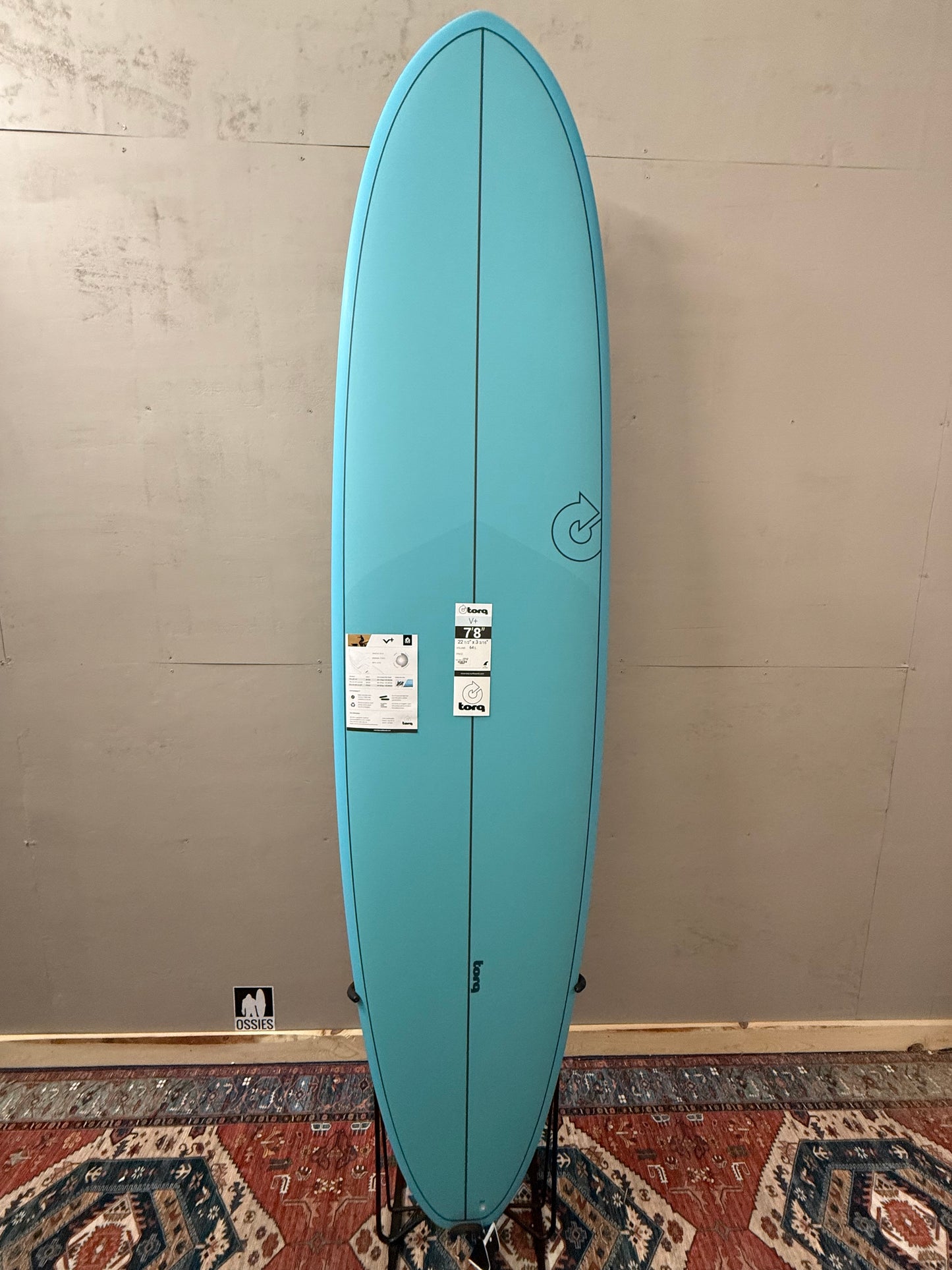 Torq Fun V+ 7'8" X 22 ½ X 3 ³⁄₁₆ | 63.9L | TET Epoxy Surfboard - Whale Green