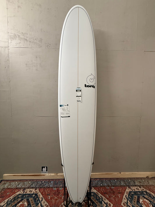 Torq Longboard 9'0" X 22 ¾ X 3 ⅛ | 72L | TET Epoxy Surfboard - White