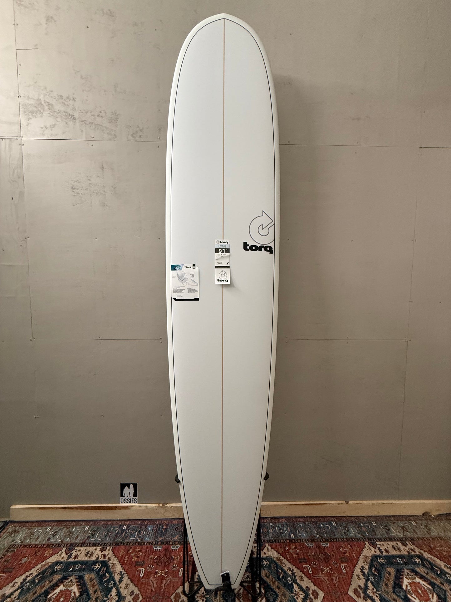 Torq Noserider Longboard 9'1" X 23" X 3 ⅛ | 77L | TET Epoxy Surfboard - White