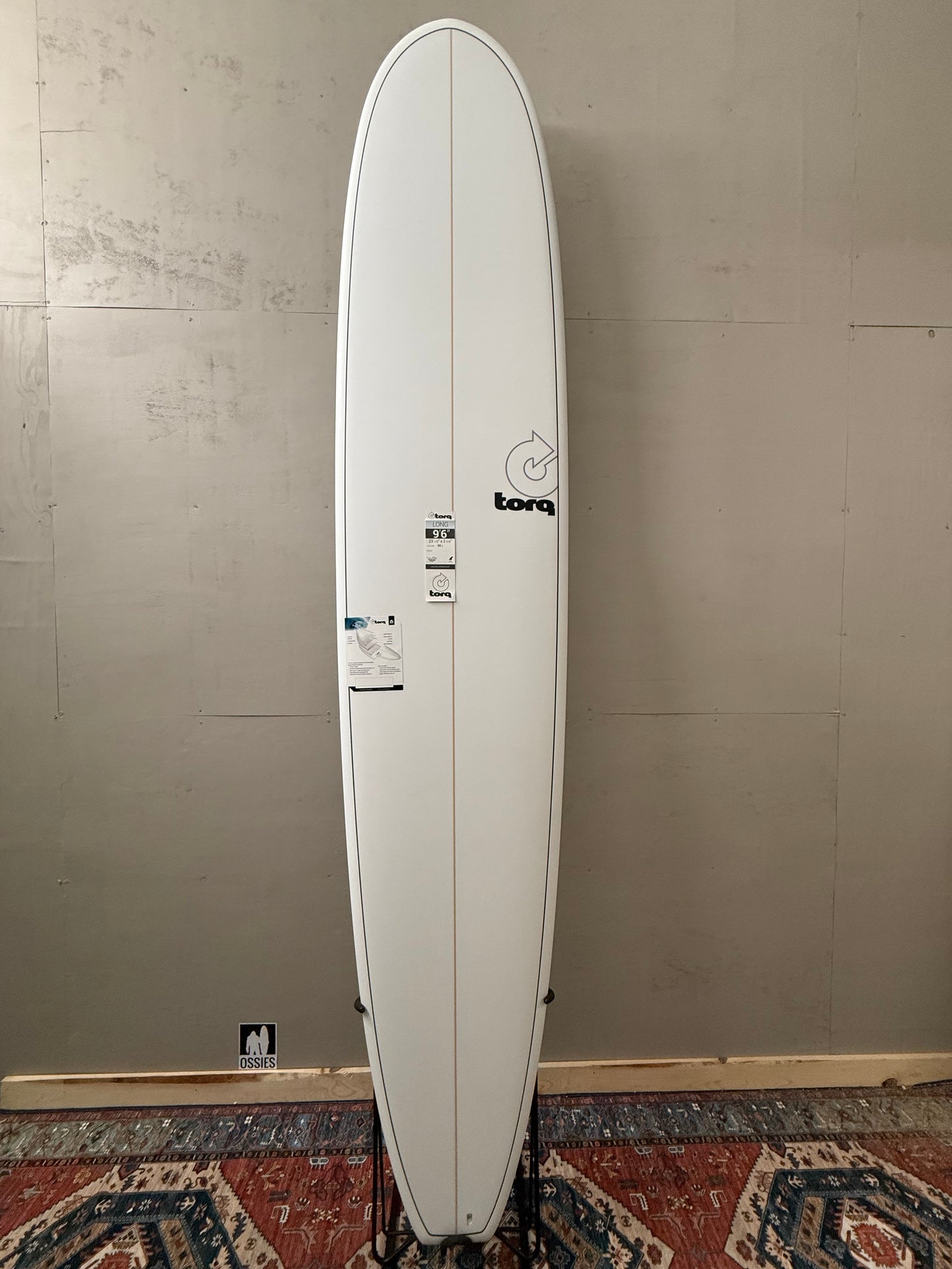 Torq Noserider Longboard 9'6" X 23 ½ X 3 ¼ | 88L |TET Epoxy Surfboard - White