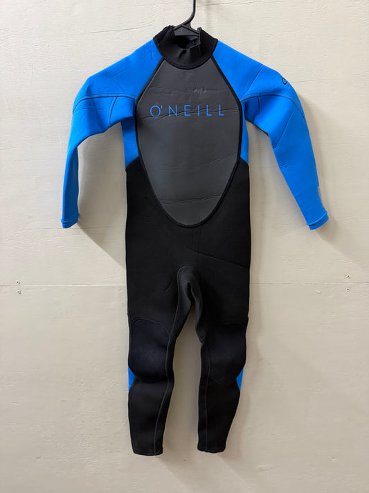 USED Youth 3/2MM Oneill Reactor Wetsuit - Size 6 (50-65 LBS) - Good
