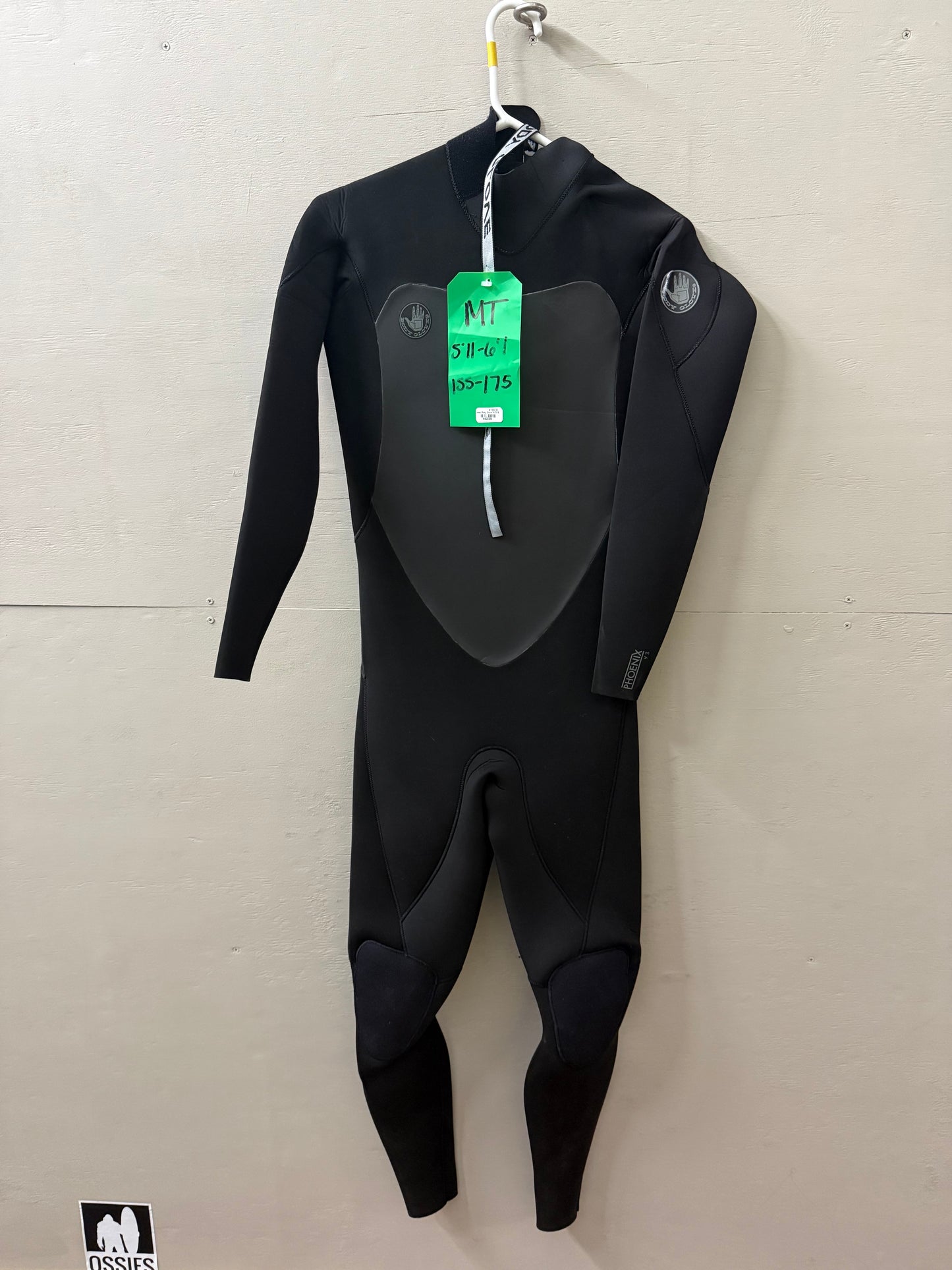 Used Mens Body Glove Backzip 4/3 Non Hooded Size MT (5'11-6'1" | 155-175 lbs)