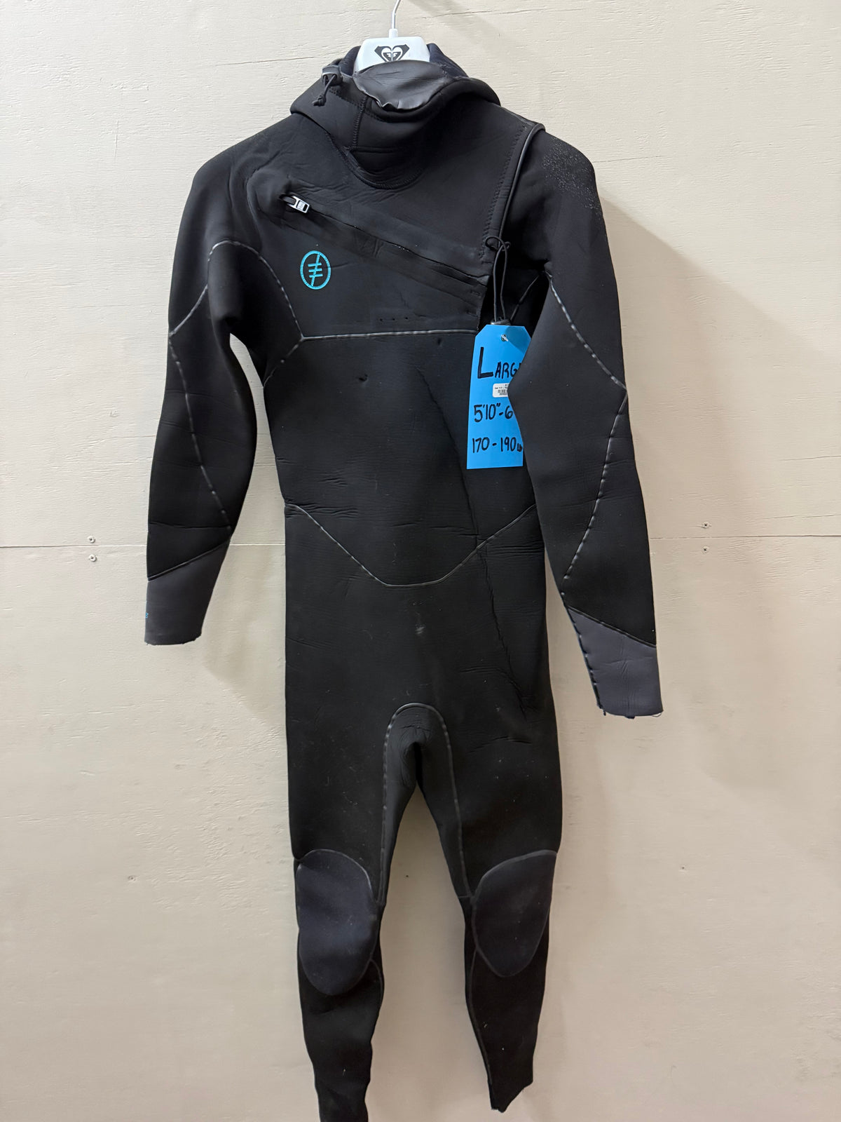 USED 4/3MM Ride Engine Wetsuit - Size L (5'10"-6'0" | 170-190 lbs) - Good