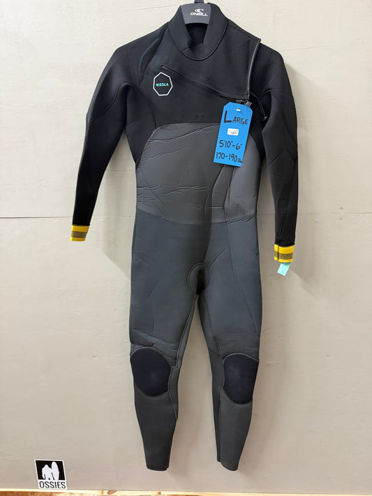 USED Men's 4/3MM Vissla Wetsuit - Size L (5'10"-6'0" | 170-190 lbs) - Good