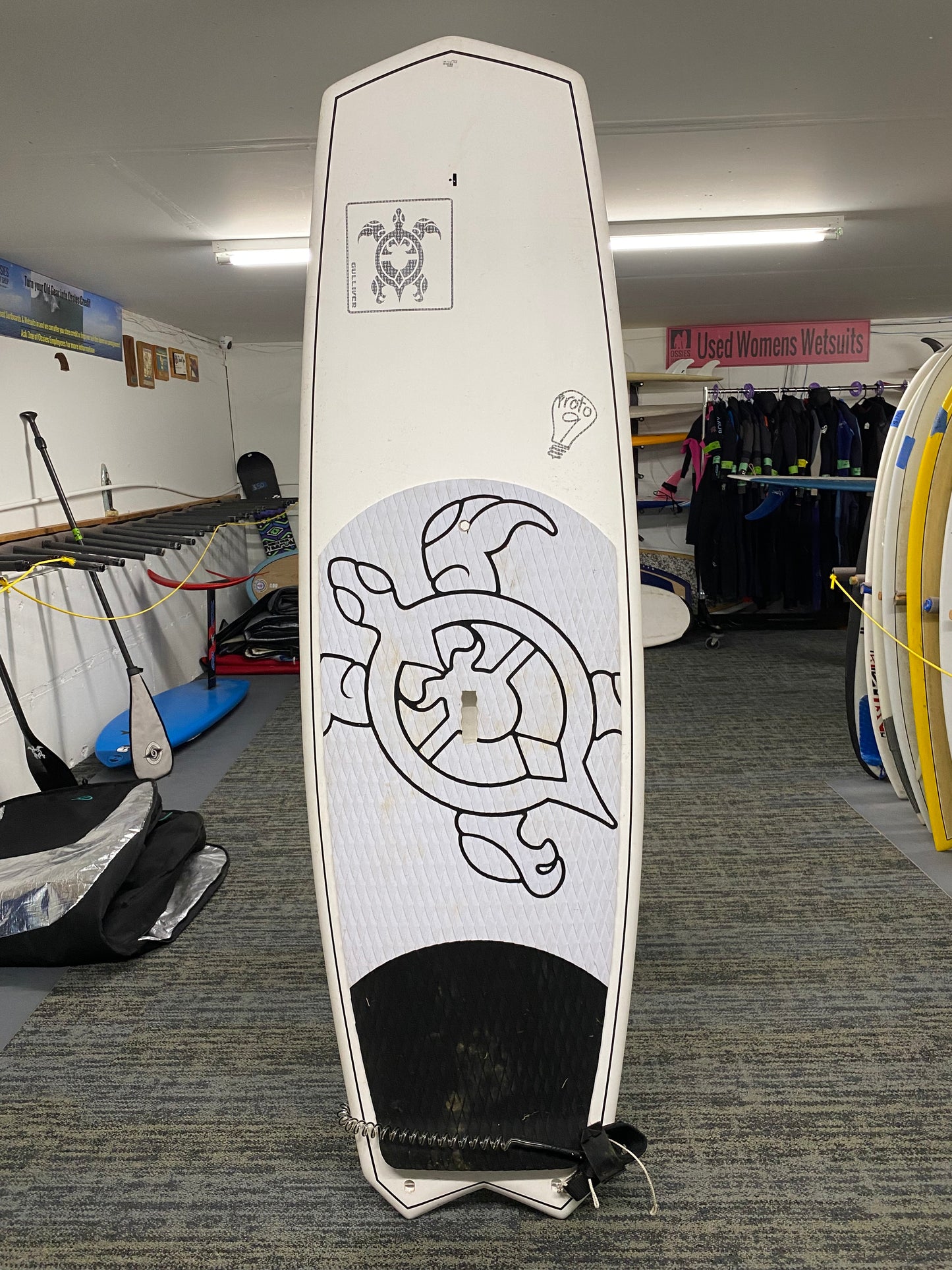 Used 7'3 SUP w/Paddle & Bag