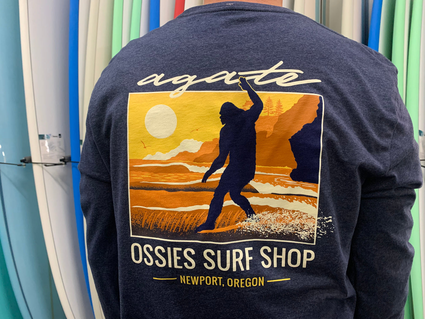 Agate Sunset L/S Tee Navy Large
