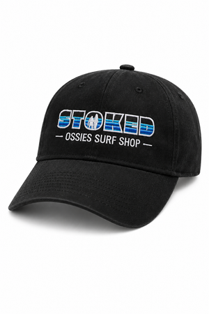 Ossies Stoked 3 Color Hat Black