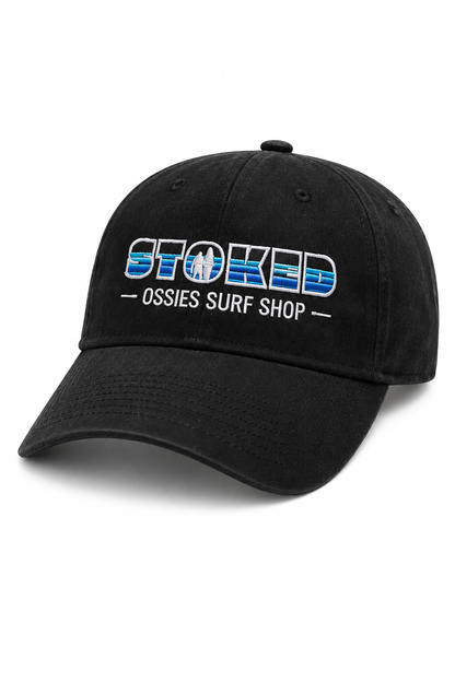 Ossies Stoked 3 Color Hat Black