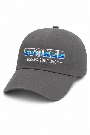 Ossies Stoked 3 Color Hat Charcoal