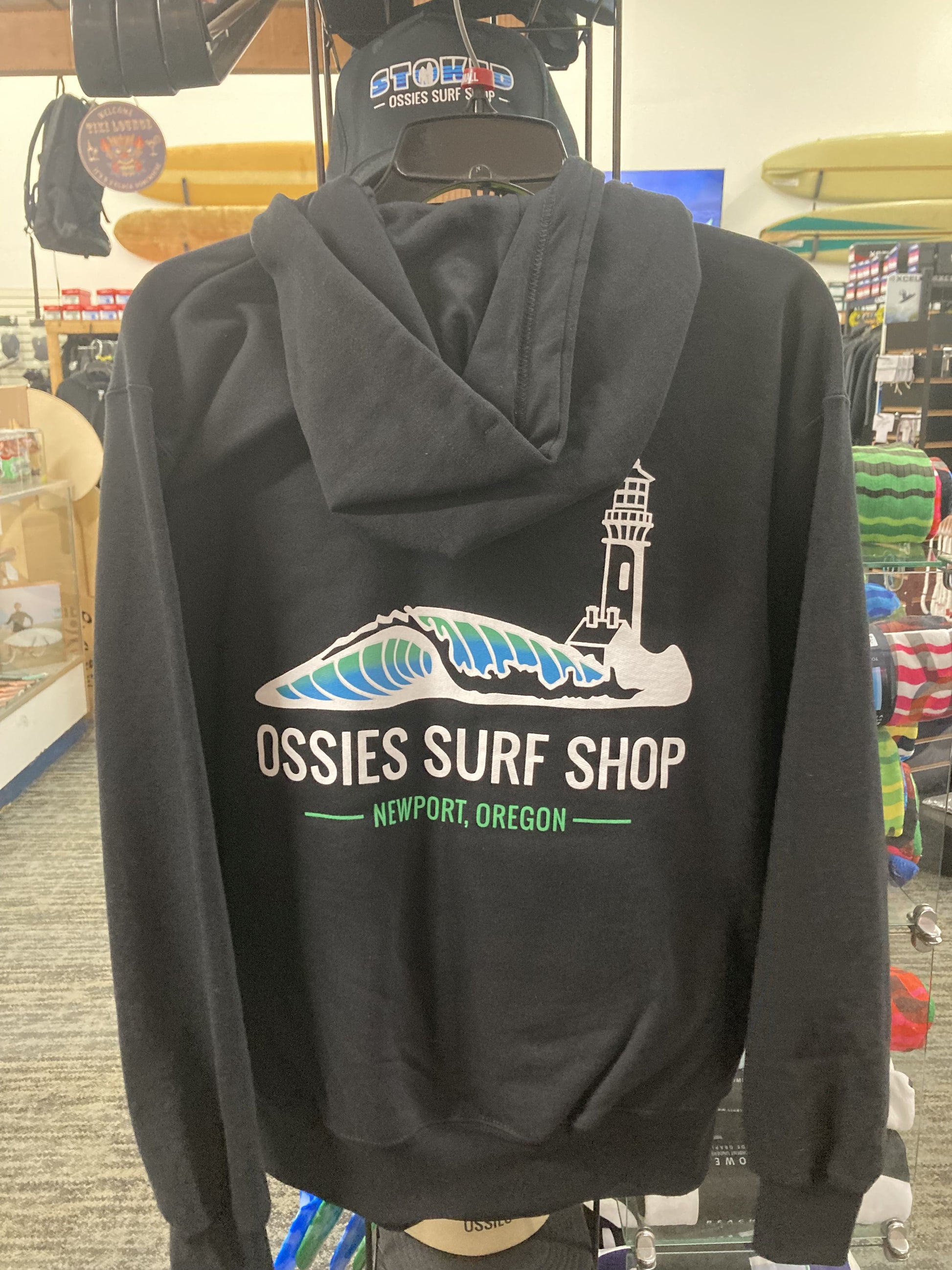 Ossies Lighthouse Full Zip Hoo Black XXL