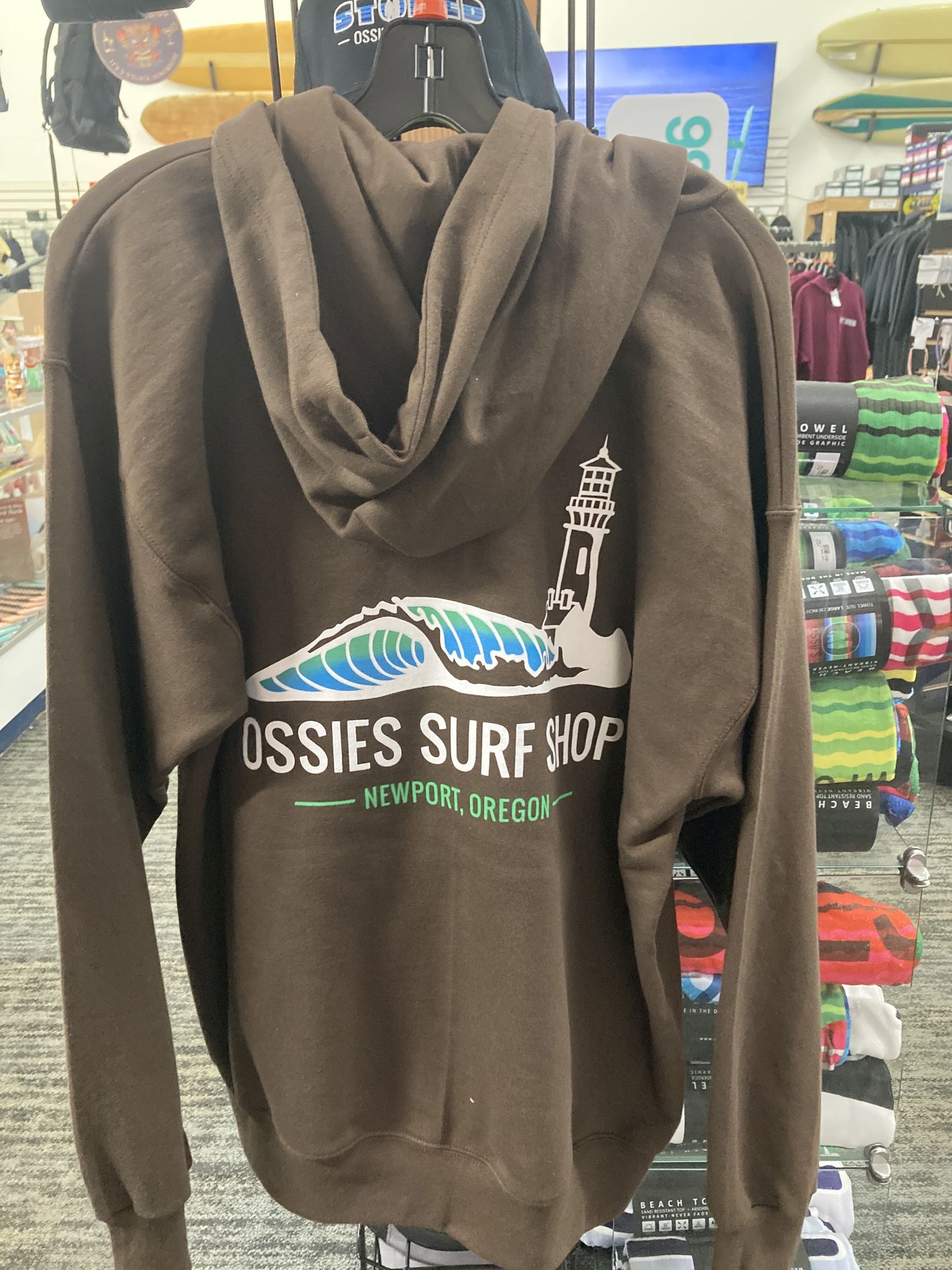 Ossies Lighthouse Full Zip Hoo Brown XXL