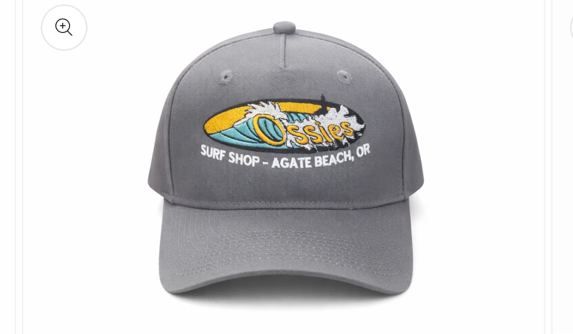 Ossies Oval Strapback Charcoal