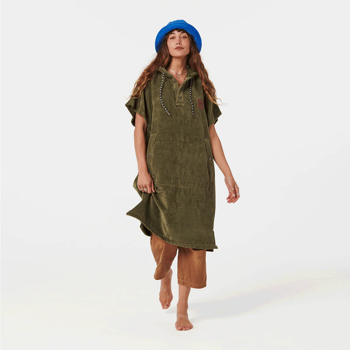 The Digs Extra Warm Poncho Green