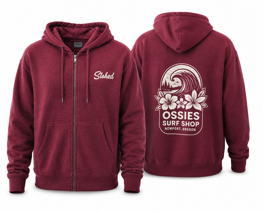 Ossies Womens NW Wave Full Zip Hoodie
