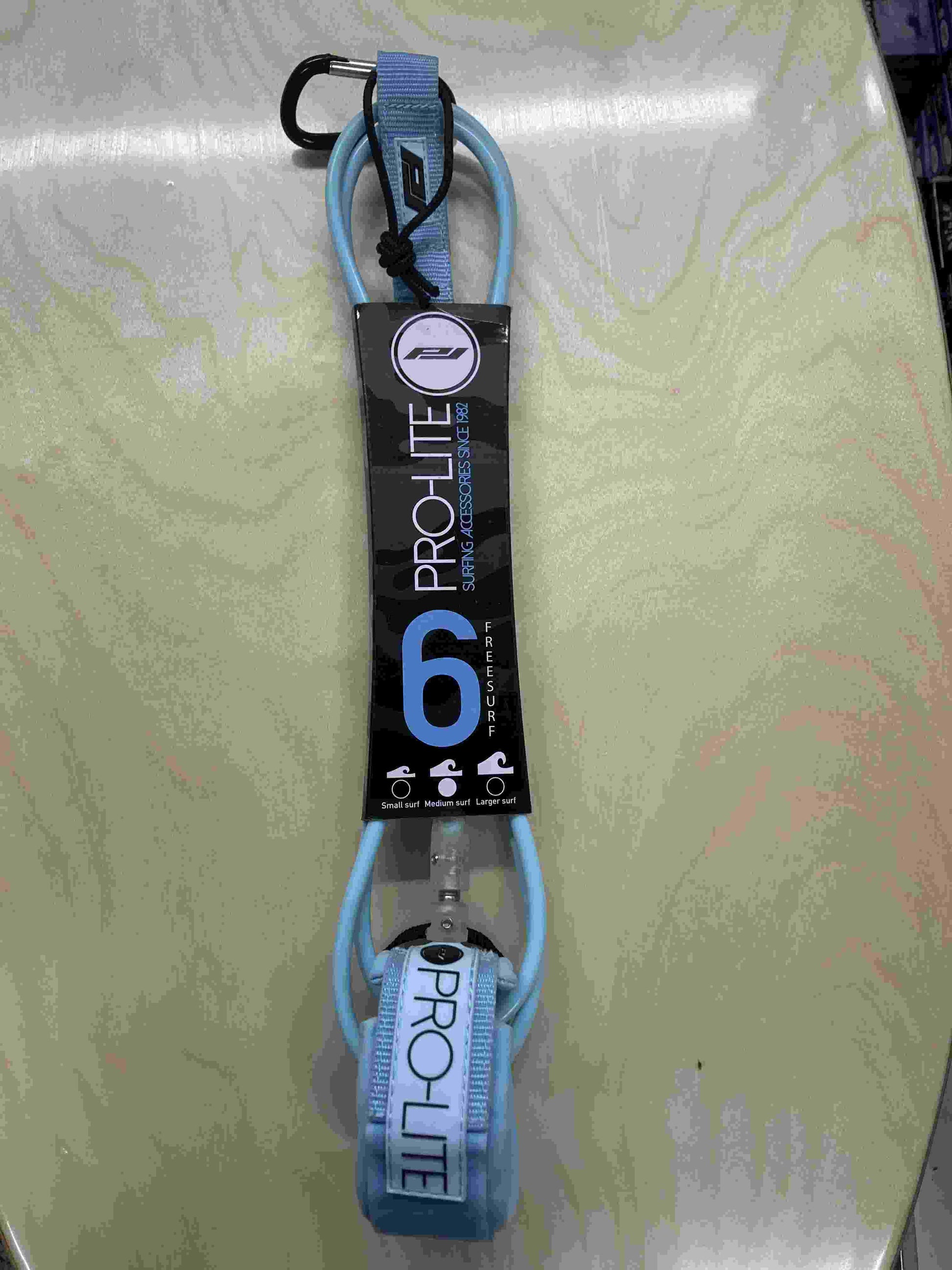 6FT Free Surf Leash Light Blue