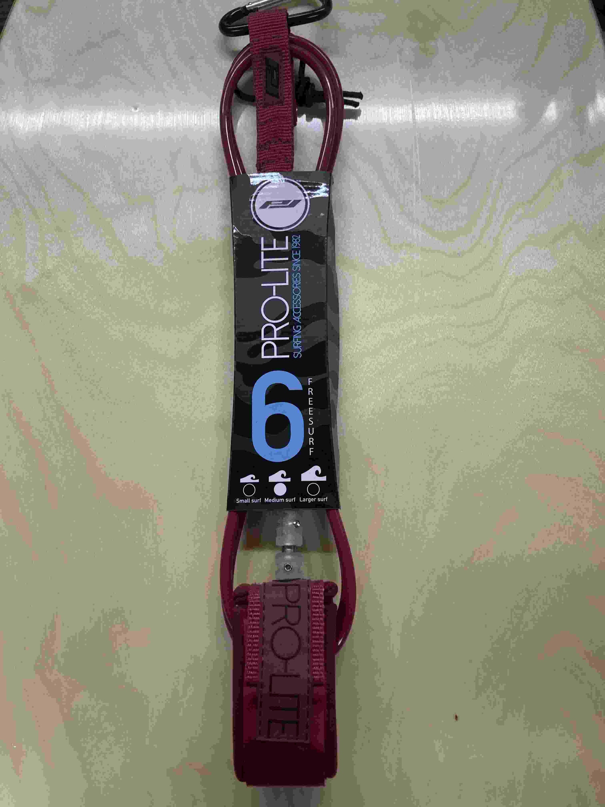 6FT Free Surf Leash Maroon