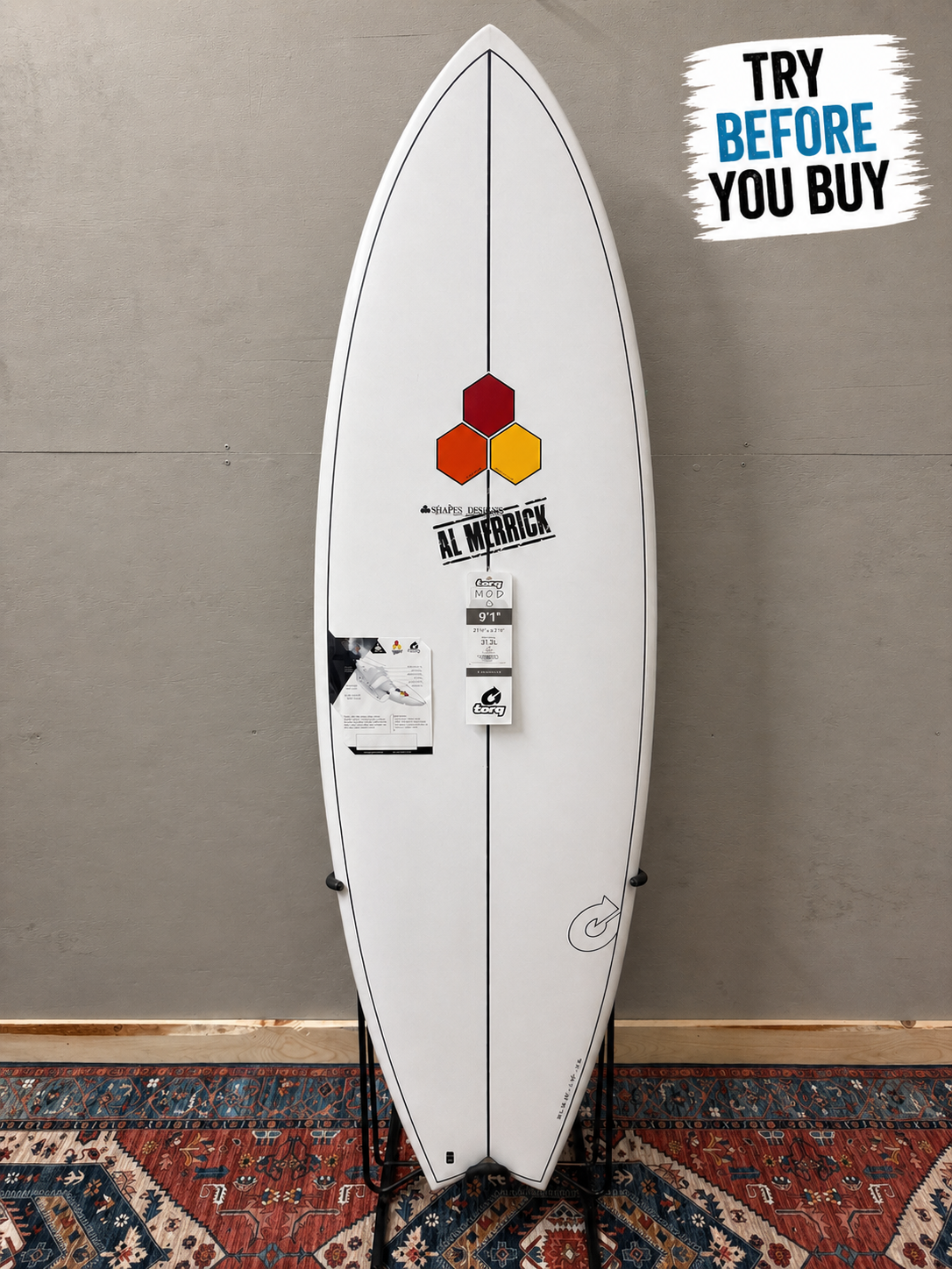 Channel Islands Torq Pod Mod 5'6" X 20 3/8" X 2 1/2" 31.3 Epoxy Surfboard - white