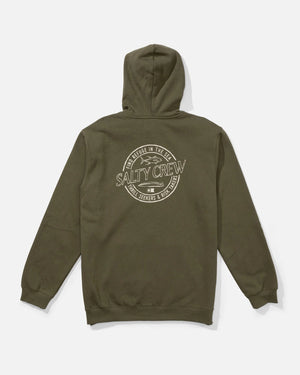Salty Crew Skewed Zip Fleece | Dusty Olive - Men's