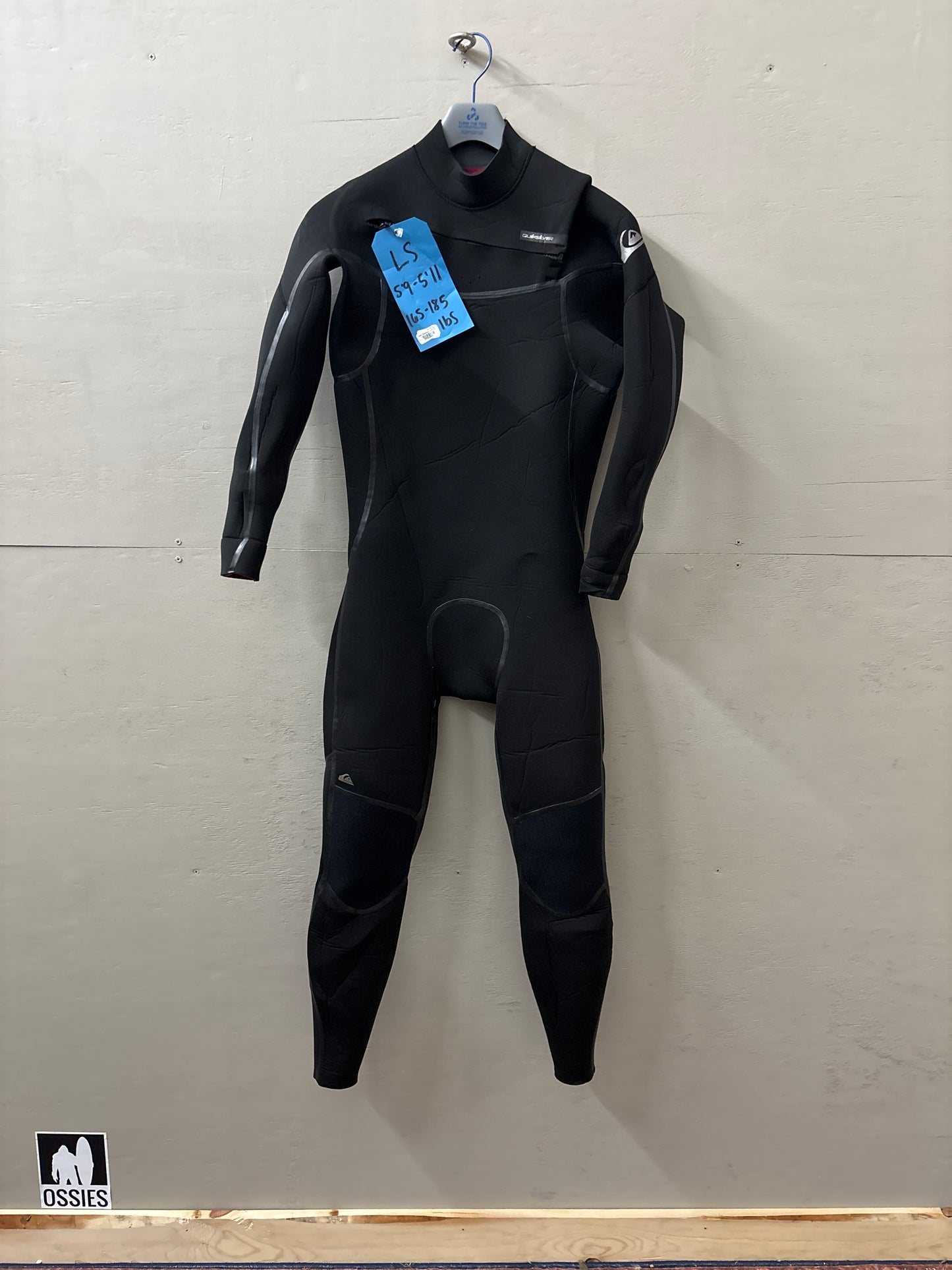 Used Mens Quiksilver 4/3 Chestzip LS