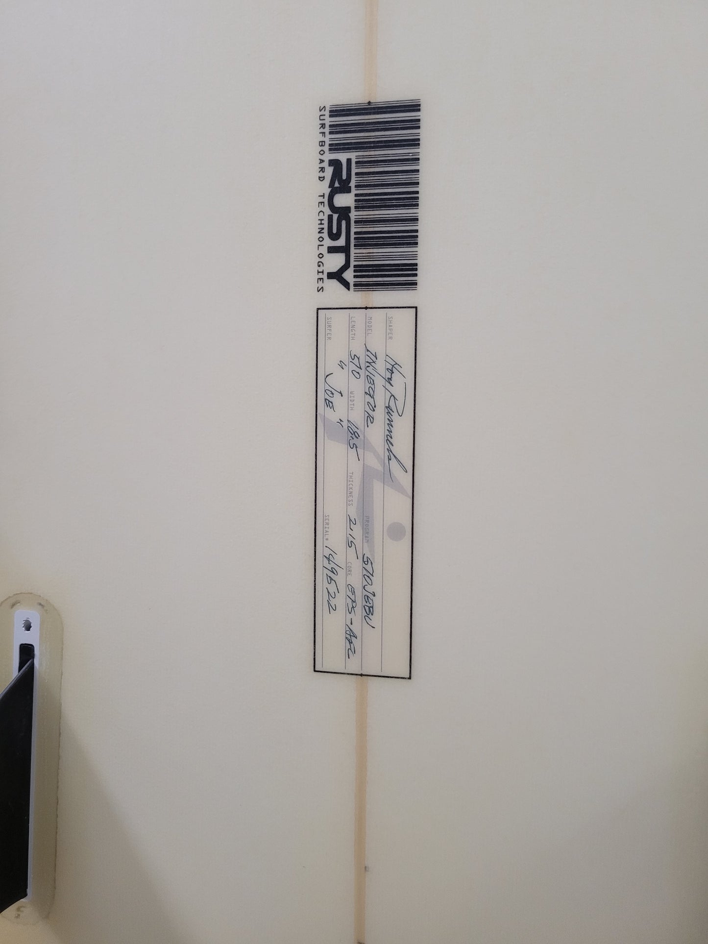 Rusty Injector 5'10" x 18.5" x 2.15" | EPS Surfboard USED