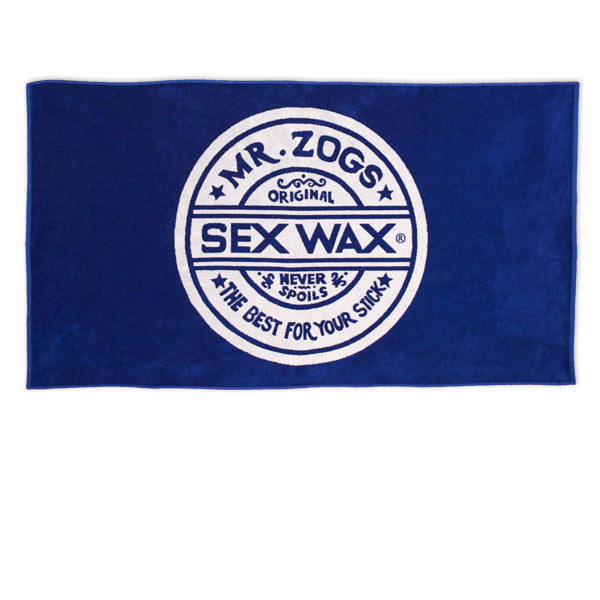 Sexwax Jacquard Knit Beach Towel Blue Wh